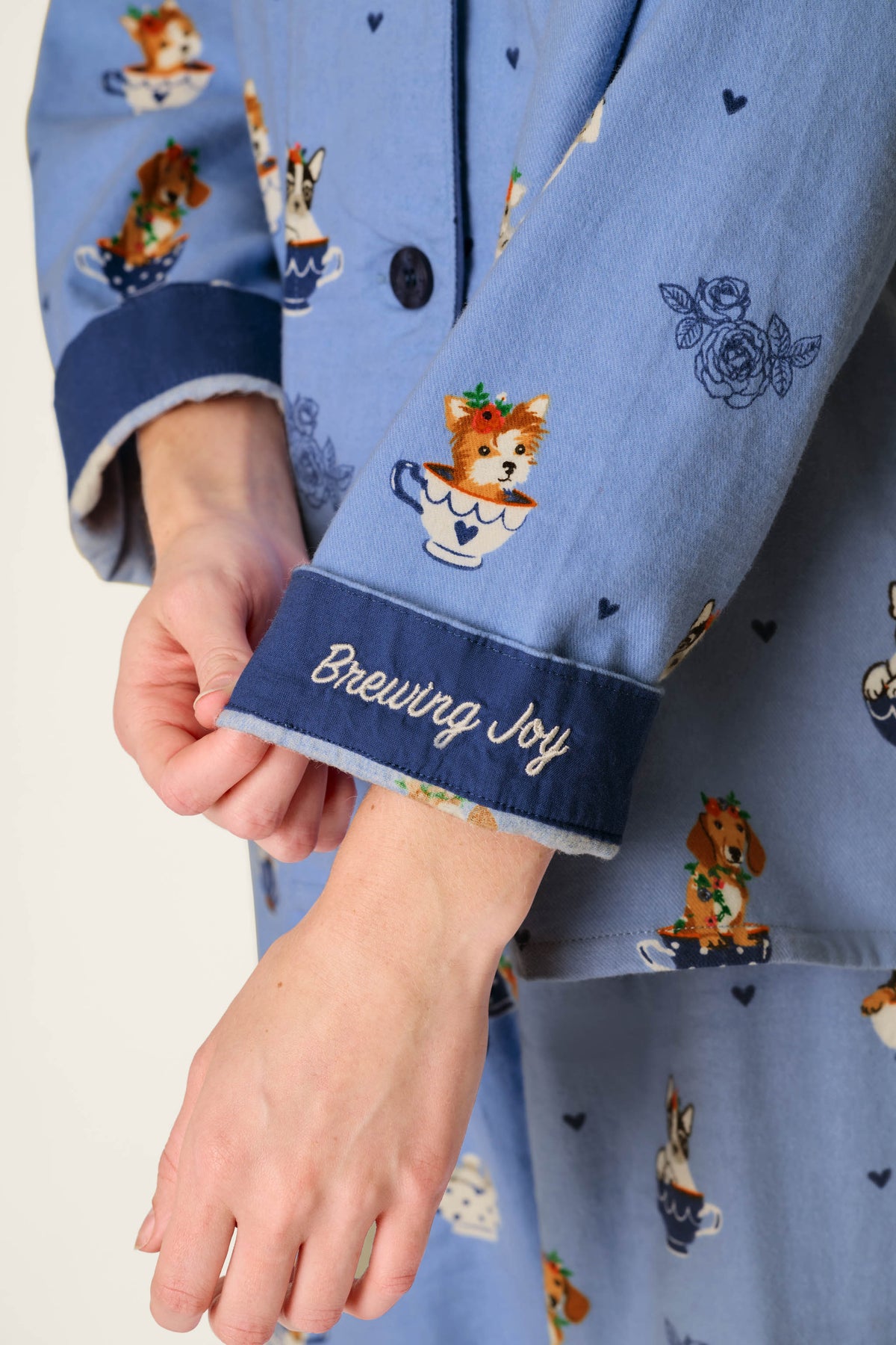 PJ Salvage pajamas, Brewing Joy flannel set