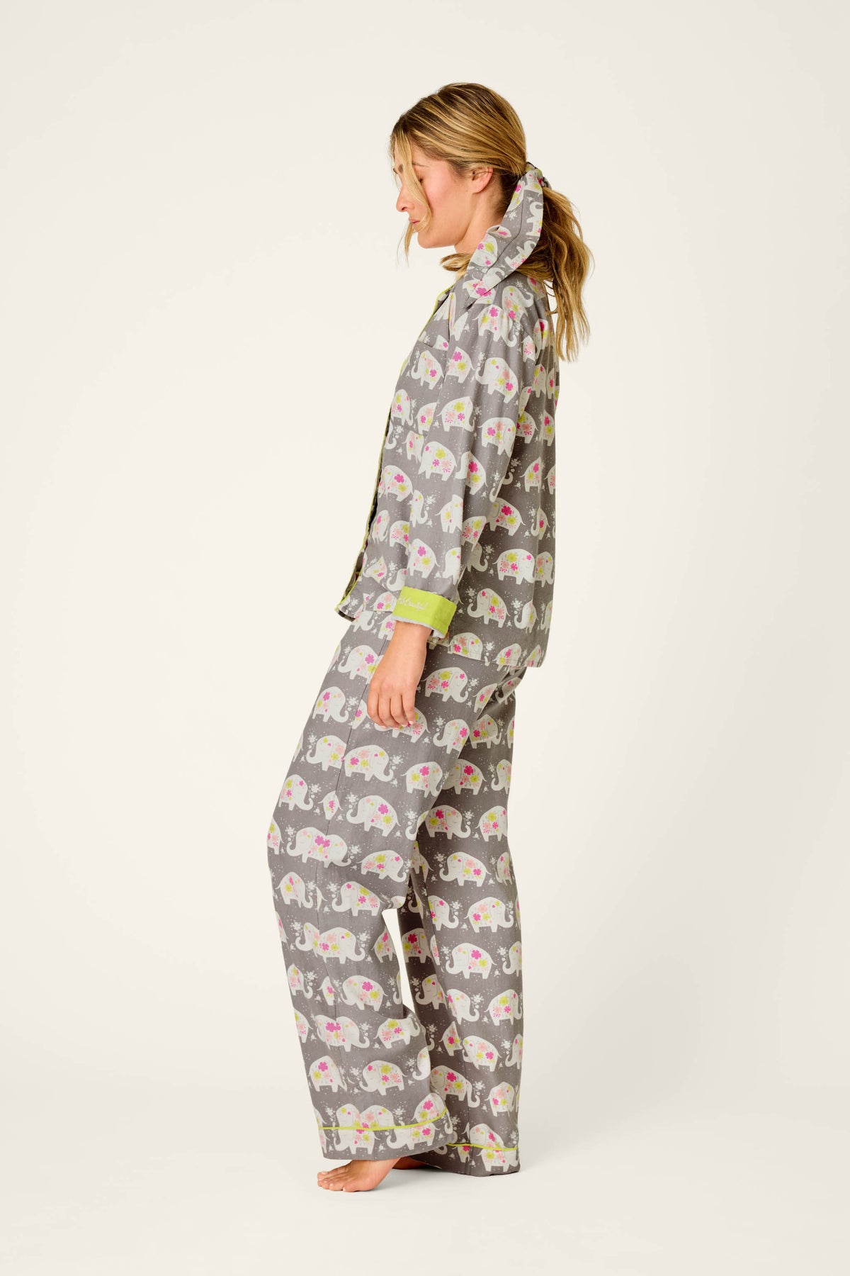 PJ Salvage pajamas, Hello Beautiful flannel set
