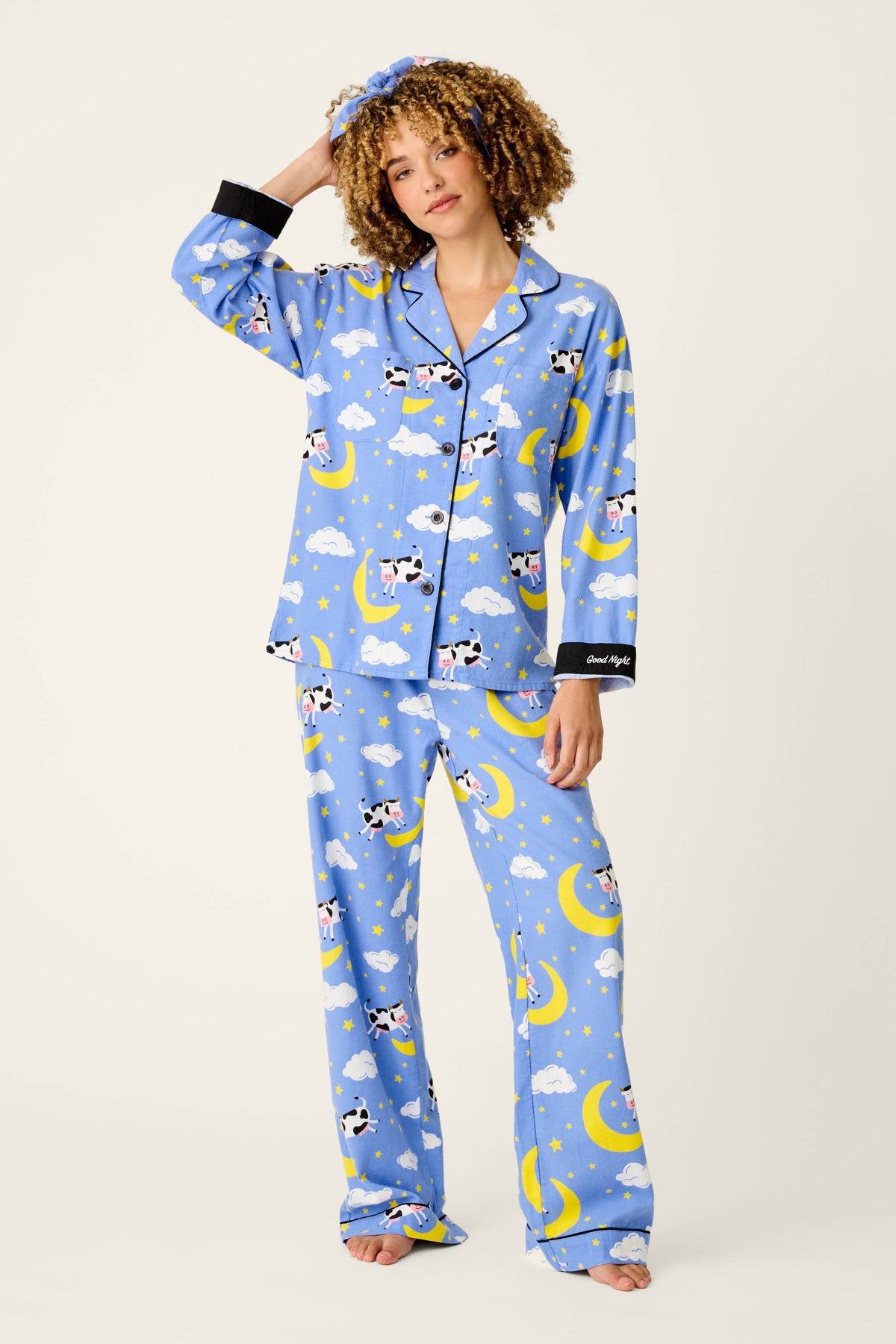 PJ Salvage pajamas, Peri, Good Night flannel set