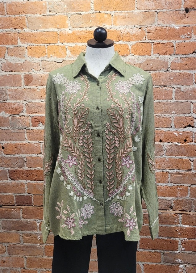 All About Her tunic 6073, embroidered viscose (2 colors)