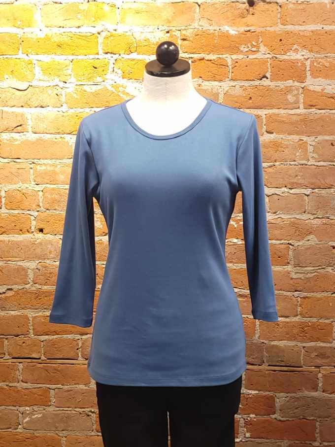 Camiseta Necessitees cuello joya manga 3/4 (5 colores)