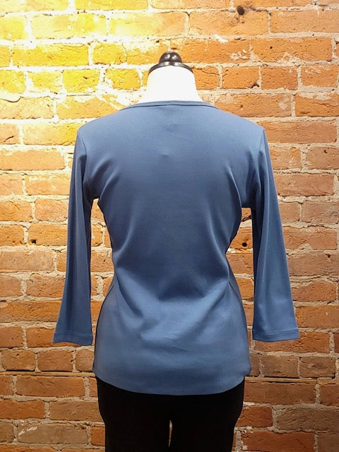 Camiseta Necessitees cuello joya manga 3/4 (5 colores)