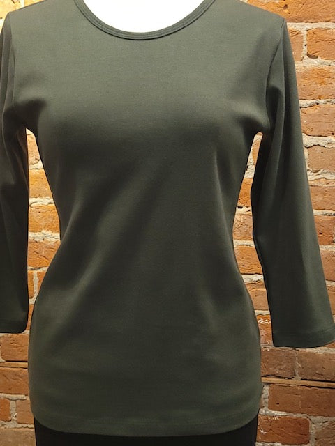 Camiseta Necessitees cuello joya manga 3/4 (5 colores)