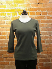 Camiseta Necessitees cuello joya manga 3/4 (5 colores)