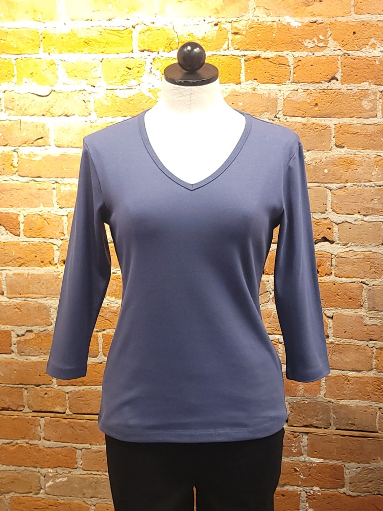 Camiseta Necessitees cuello pico manga 3/4 (6 colores)