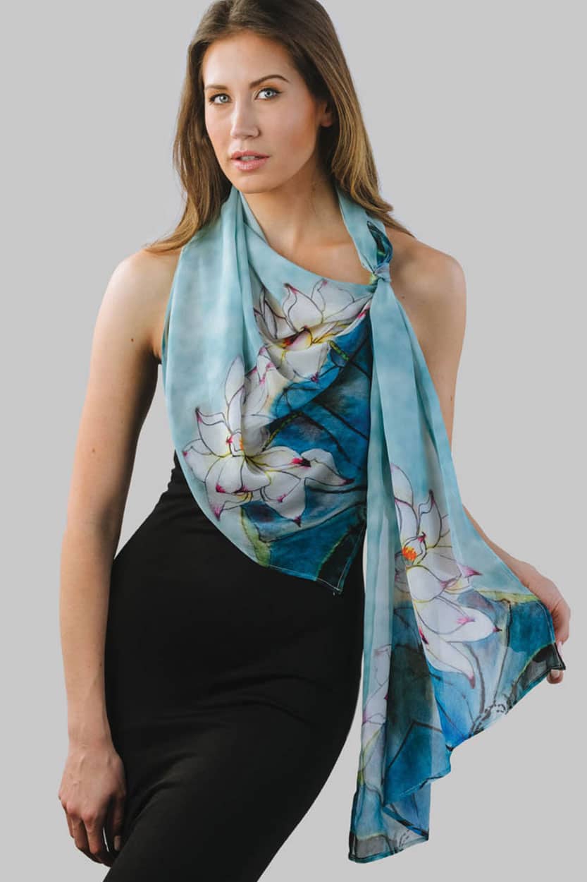 Sevya Akira scarf, cupro crepe