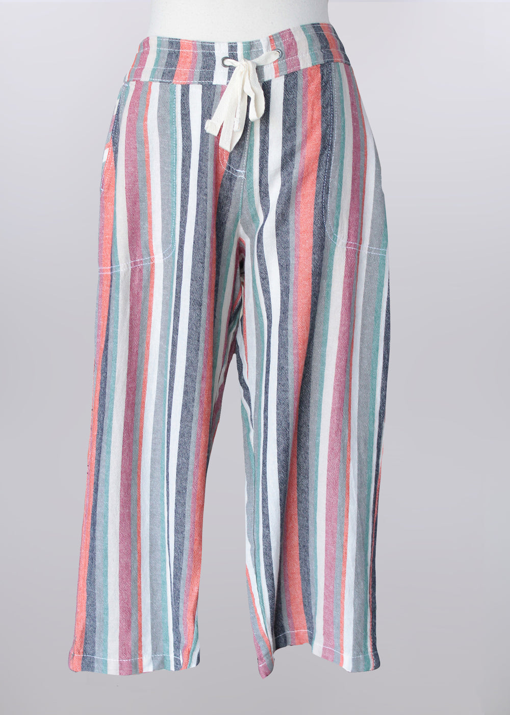 Pantalón Keren Hart 86016, mezcla de lino a rayas