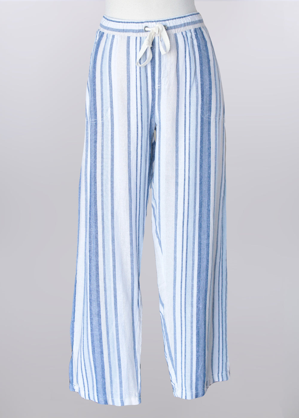 Keren Hart pants 86018, linen-blend stripe