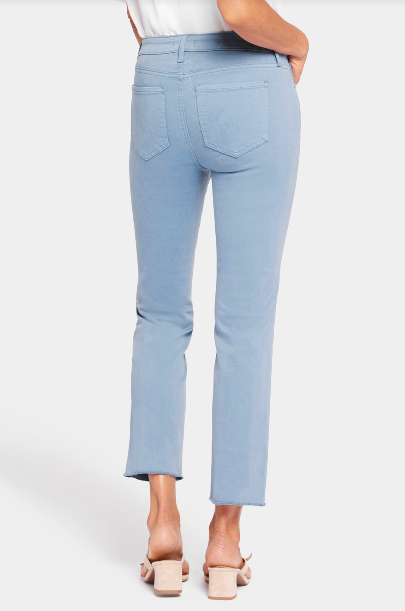 NYDJ Sheri slim ankle jeans, frayed-hem Blue Stone