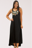 Caite Jules dress, embroidered maxi