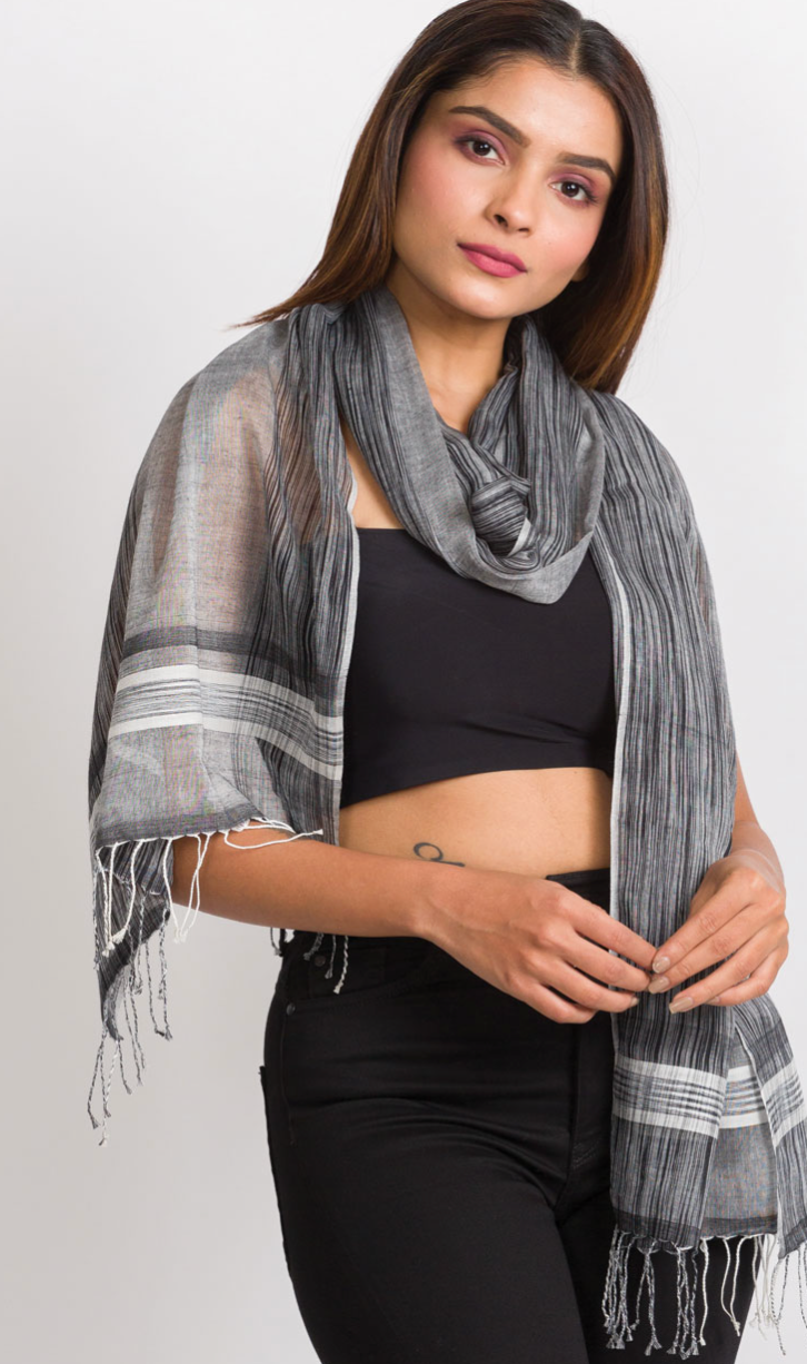 Sevya Mahiya scarf, cotton Ikat
