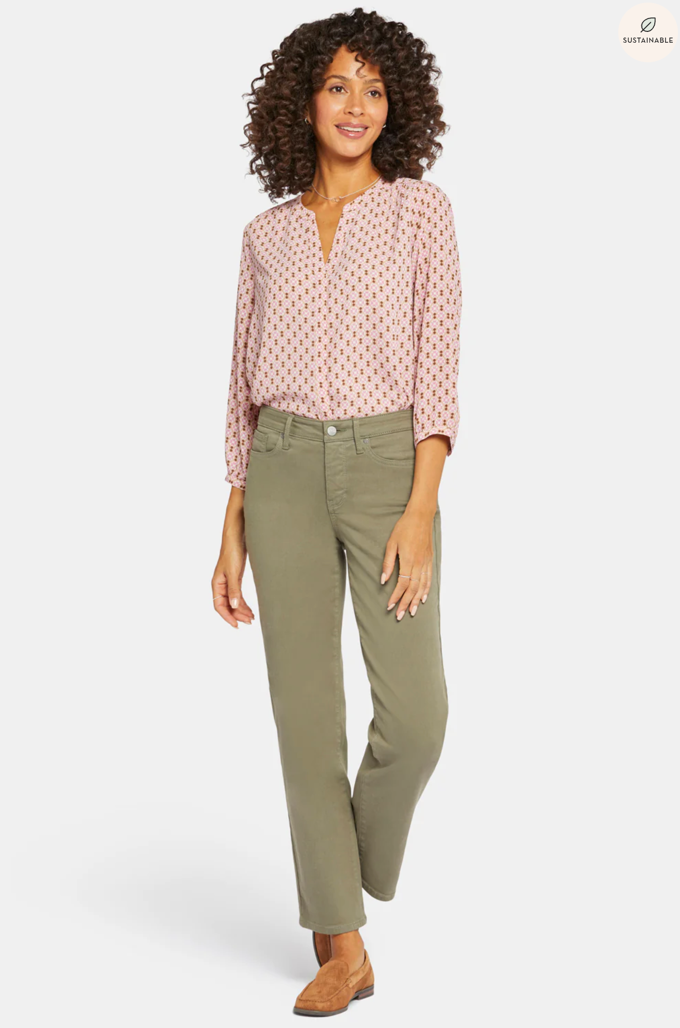 NYDJ relaxed slender jeans, earth friendly Avocado wash