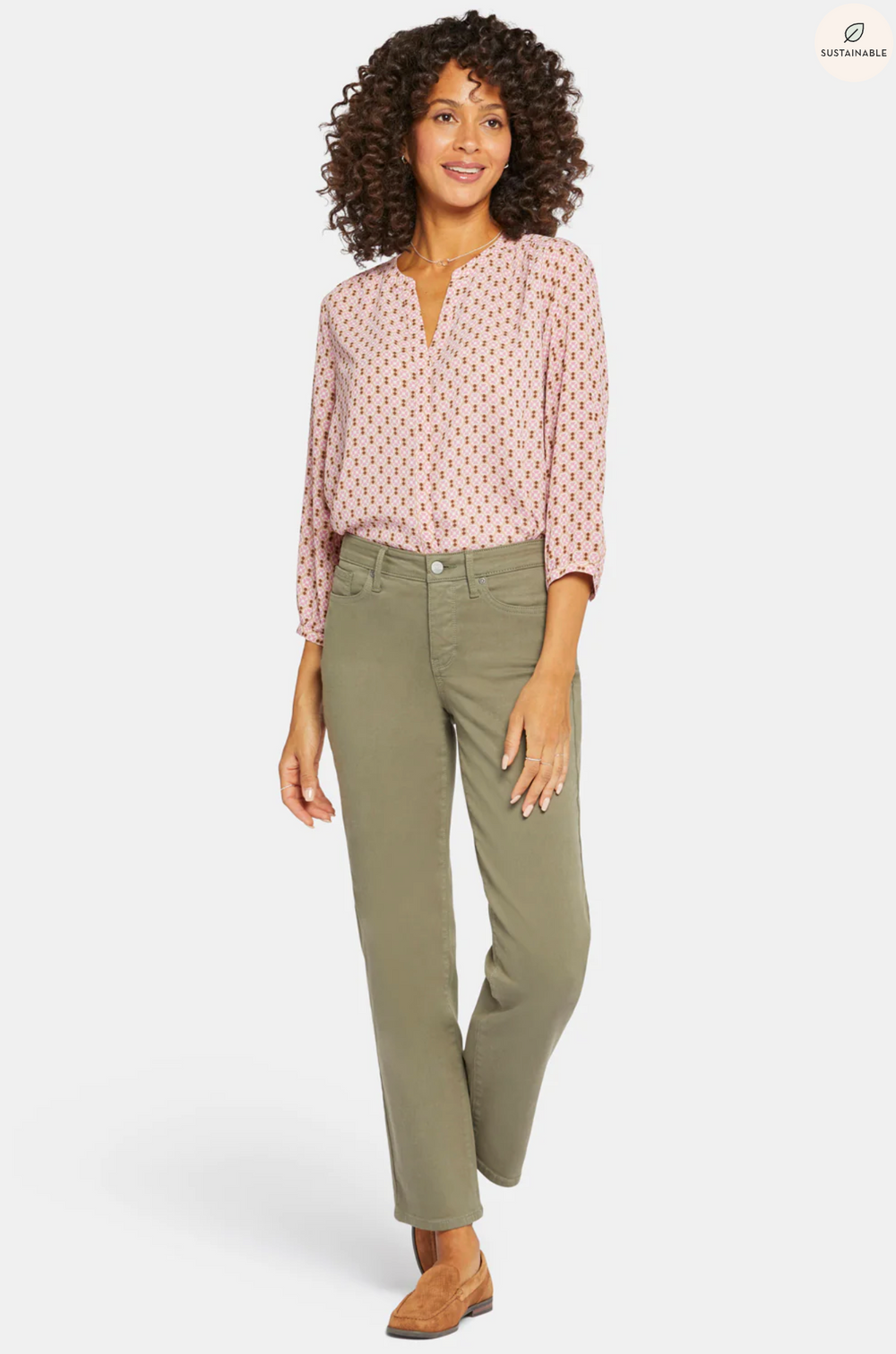 NYDJ relaxed slender jeans, earth friendly (mid-rise zip) Avocado