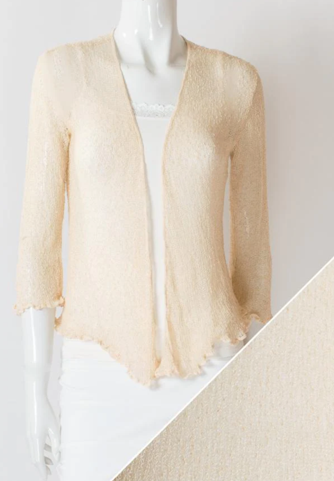 Blue Sky cardigan, short mesh shrug (18 colors)