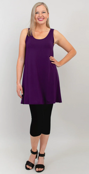 Blue Sky Spirit tunic dress, bamboo sleeveless solid SALE Size S