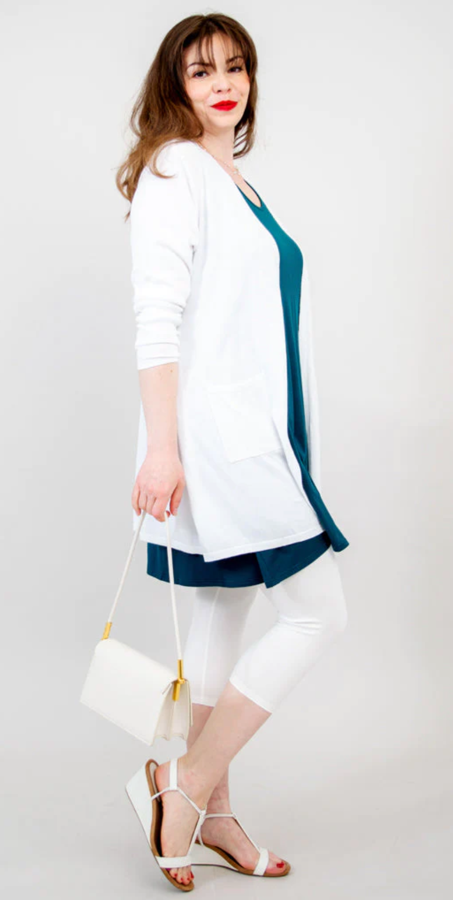 Vestido túnica Blue Sky Spirit, bambú liso sin mangas