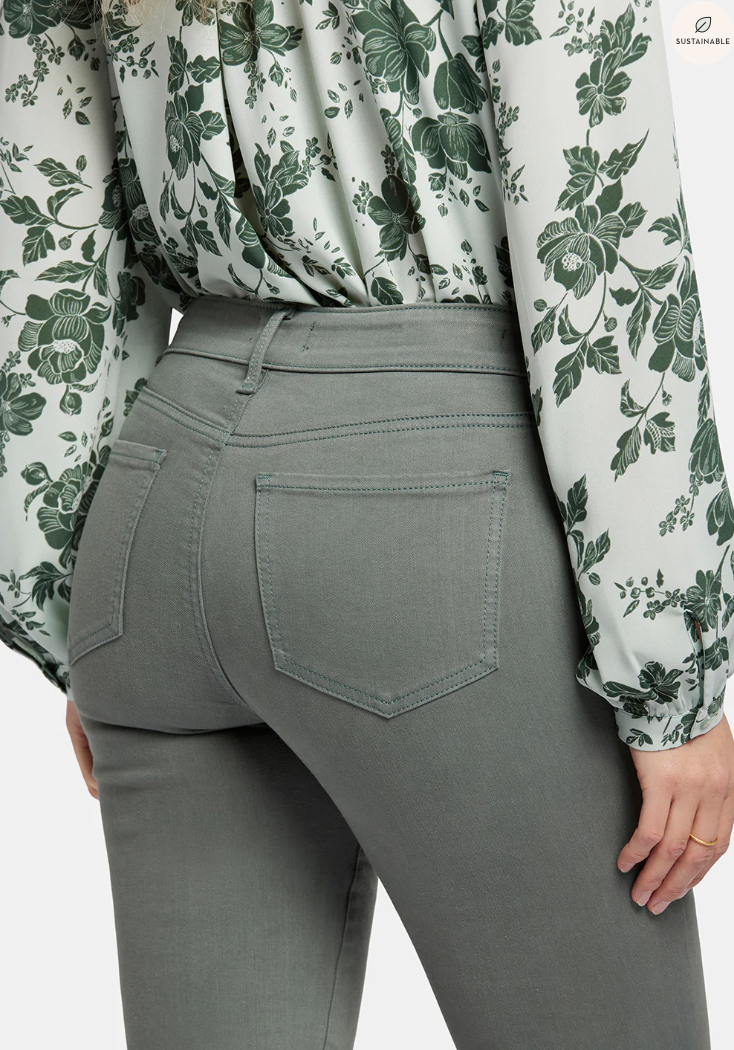 NYDJ Marilyn straight jeans, pigment dyed (Coffee Bean & Sage Leaf)