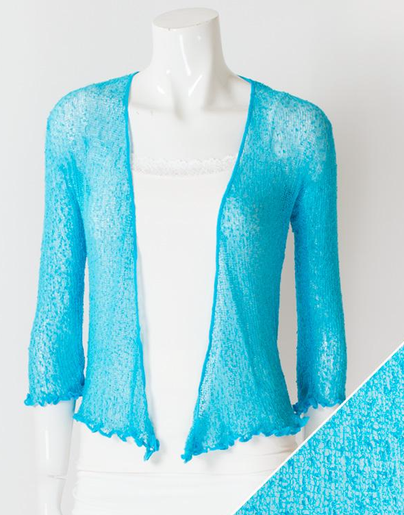 Blue Sky cardigan, short mesh shrug (6 colors)