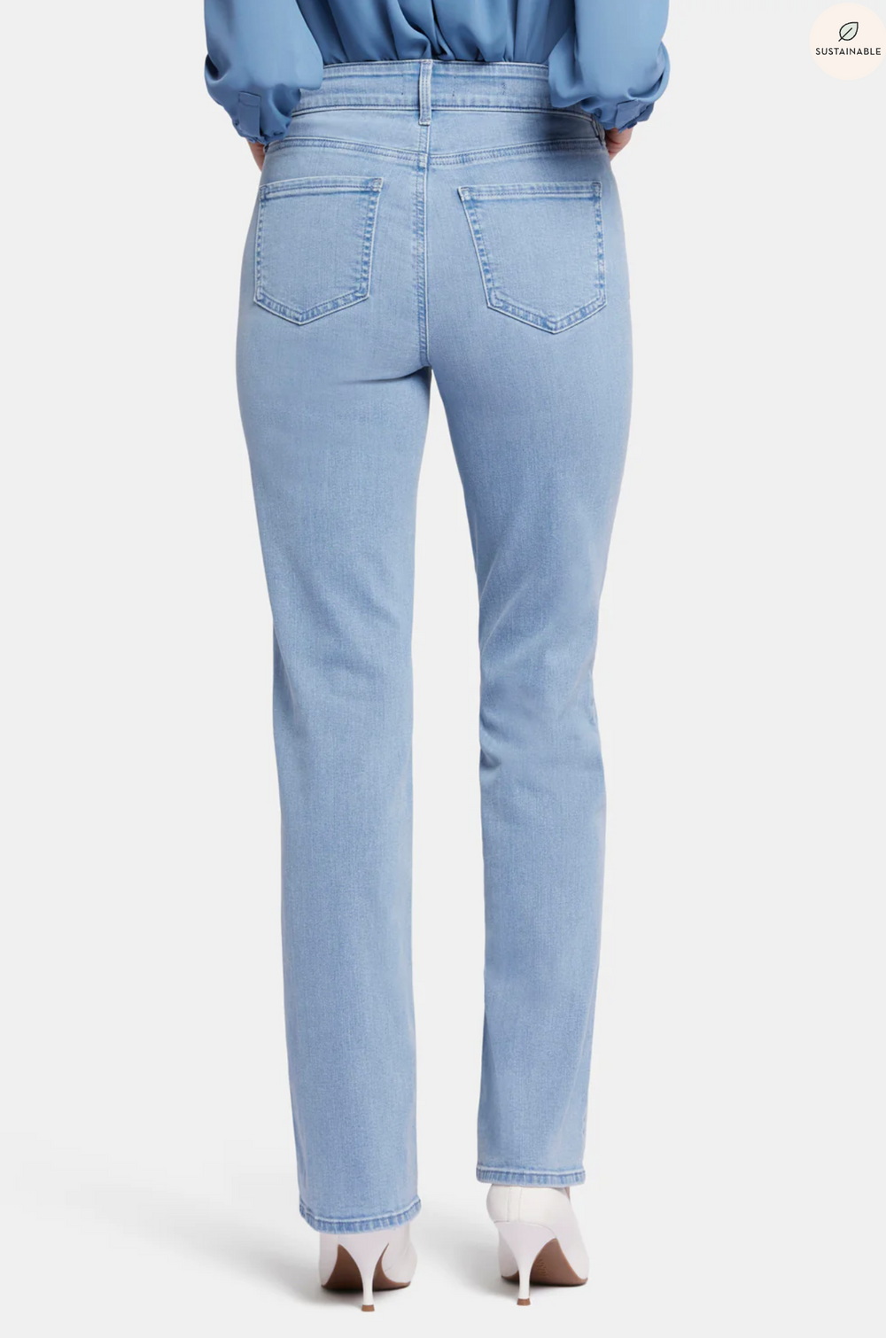 NYDJ Marilyn straight jeans (HIGH-rise, zip) kingston
