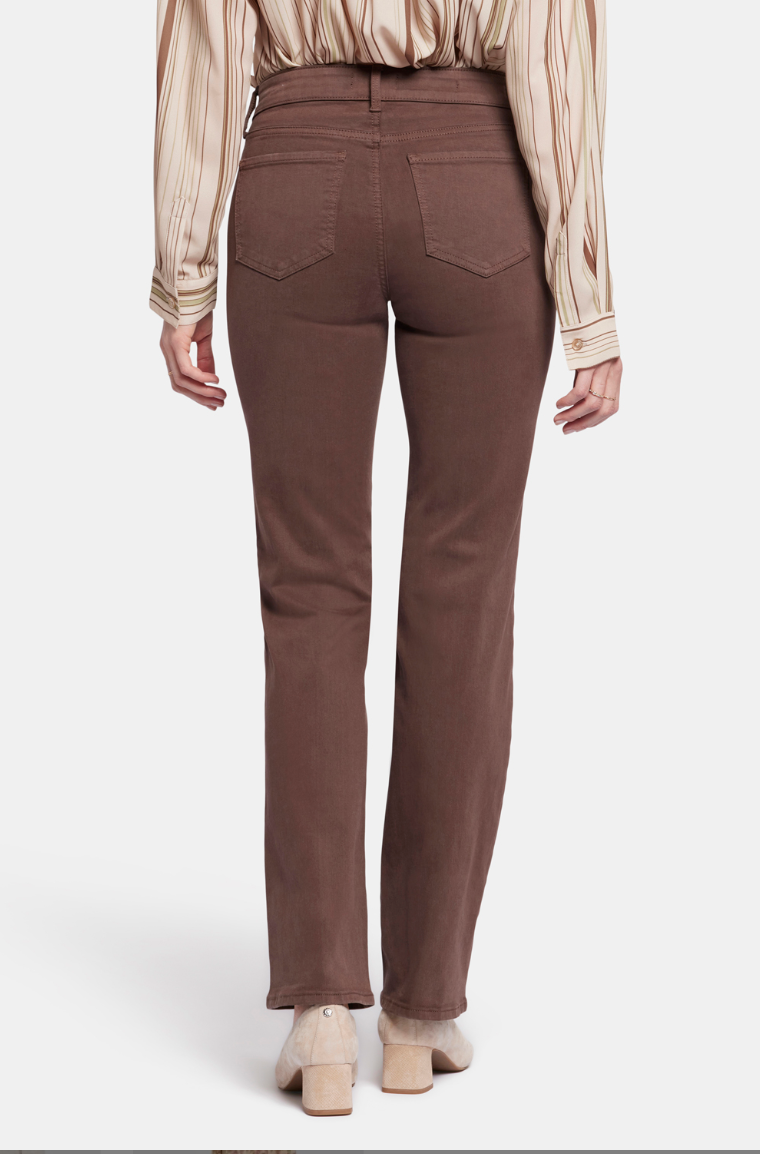 NYDJ Marilyn straight jeans, pigment dyed (Coffee Bean & Sage Leaf)