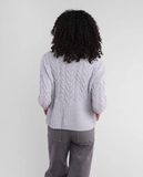 Alashan sweater, merino horseshoe cowl neck