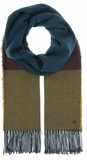 Fraas scarf 623497, lurex twill blocks