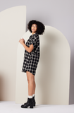 Known Supply Amaris dress, plaid organic cotton flannel