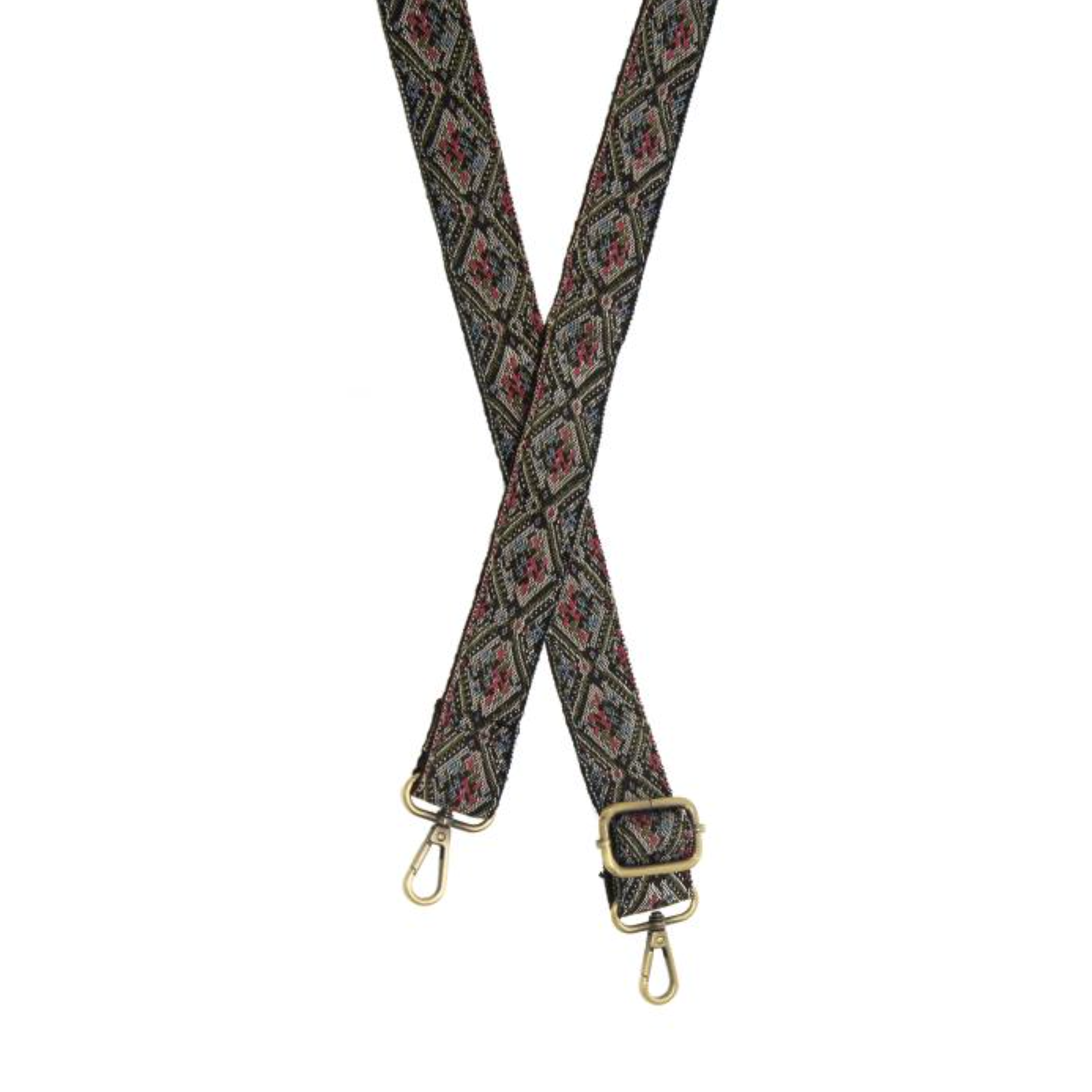 Joy Susan embroidered guitar strap, 1-1.5" wide