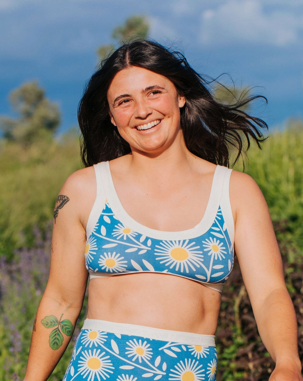 Bralette Thunderpants, estampado de margaritas
