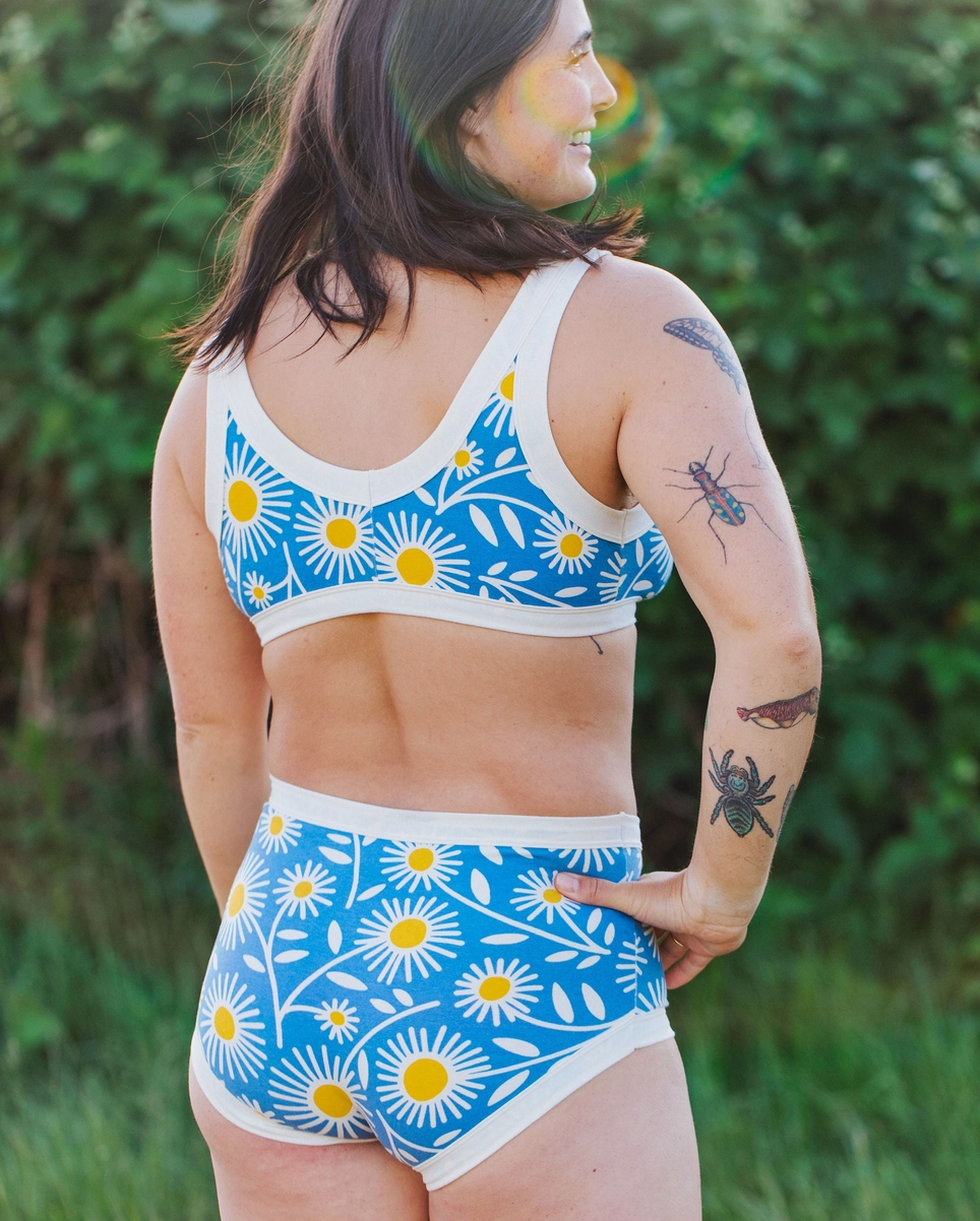 Bralette Thunderpants, estampado de margaritas