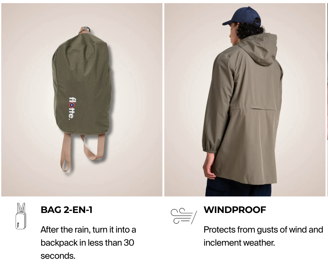 Flotte 20300 raincoat, Amelot long SALE Size S