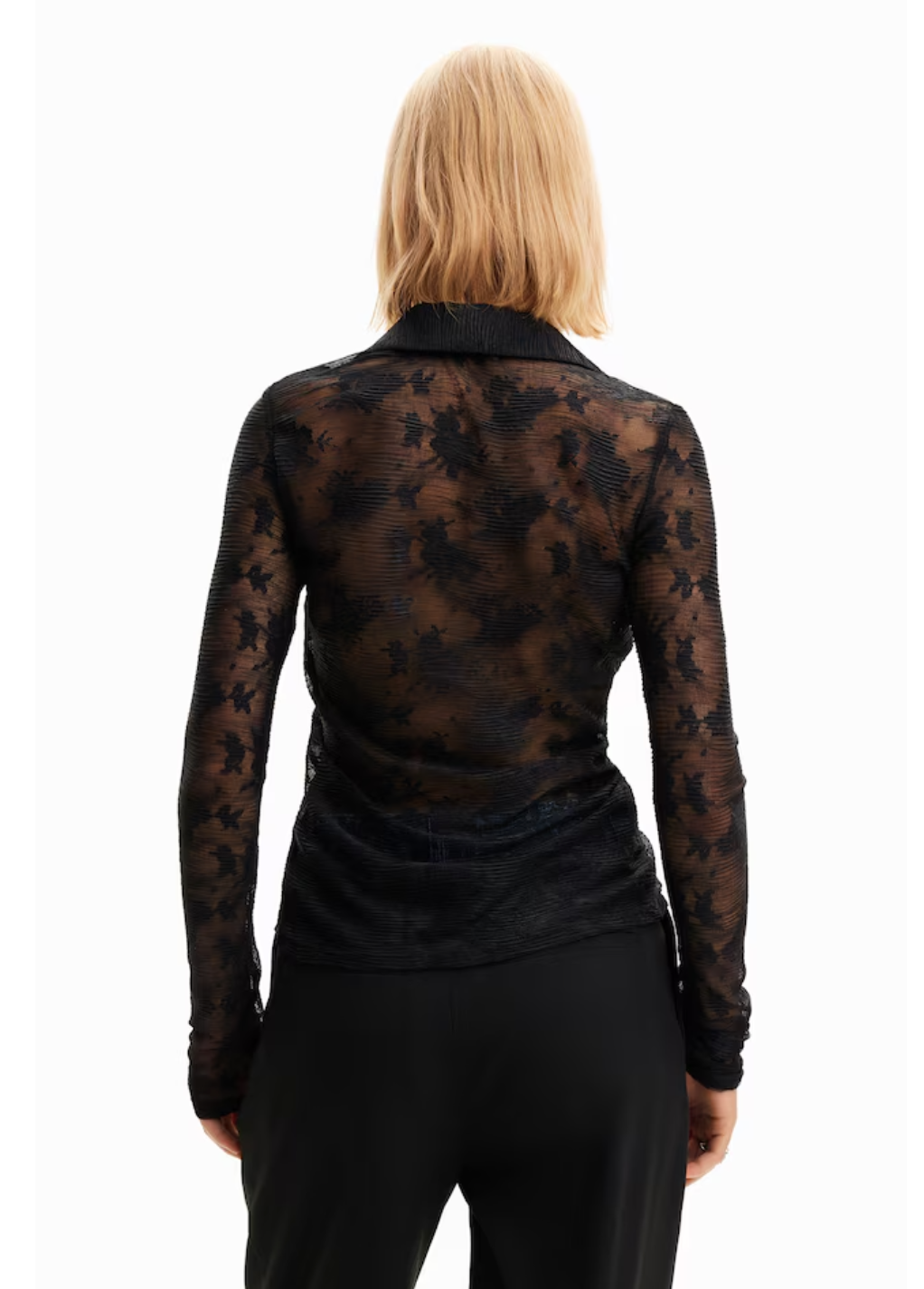 Desigual Abata shirt, lace button front SALE Size M
