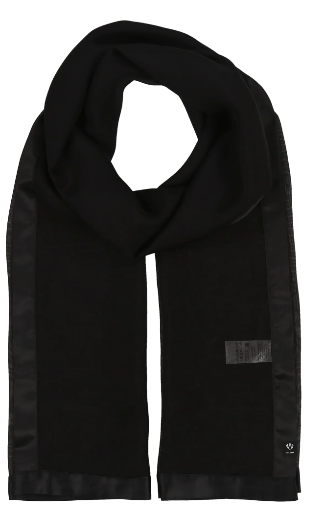 Fraas scarf 622004, satin trim silk