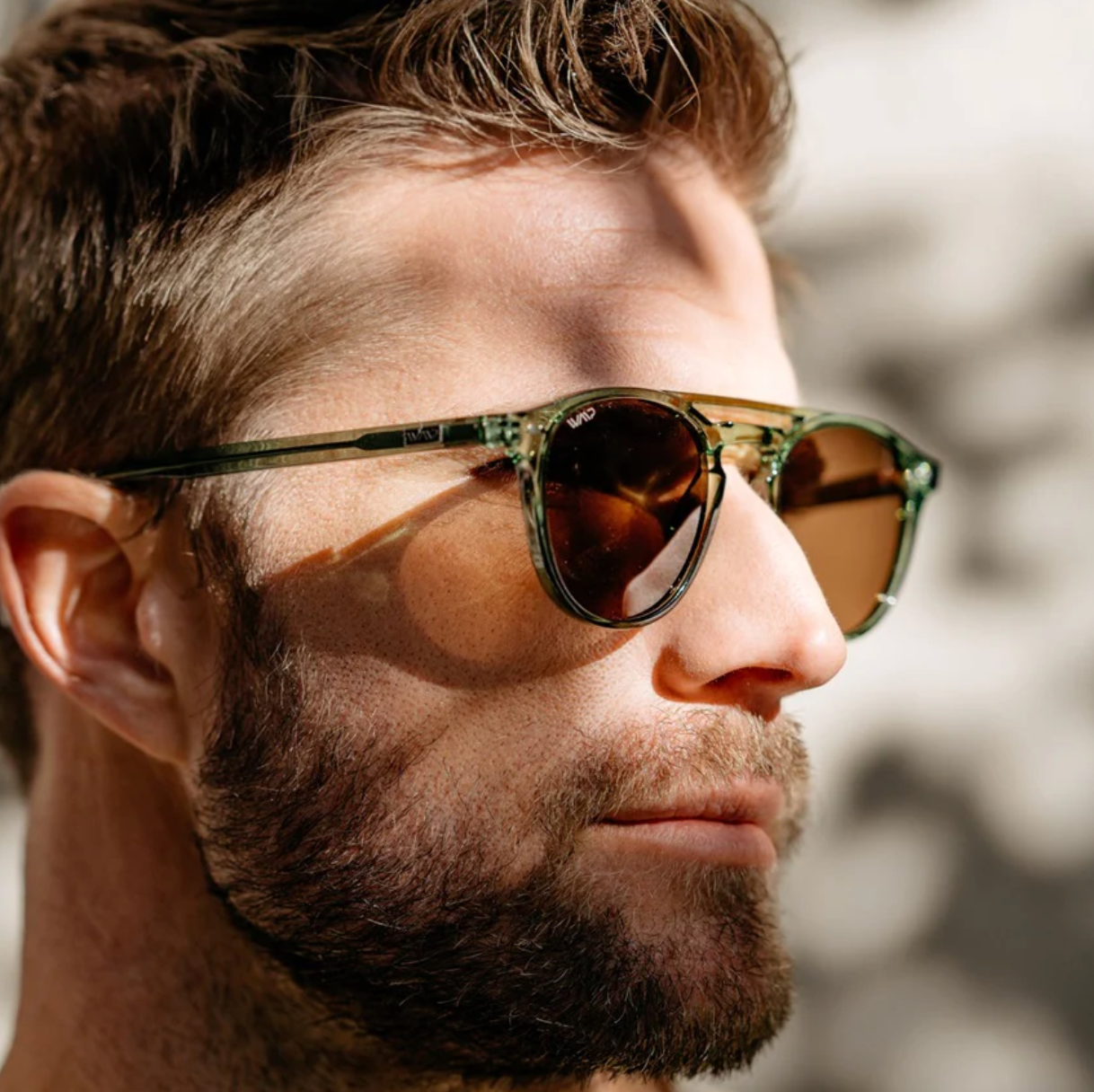 WMP Easton sunglasses, emerald green/brown