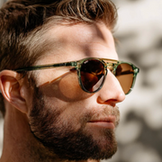 WMP Easton sunglasses, emerald green/brown