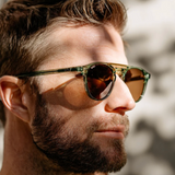 WMP Easton sunglasses, emerald green/brown
