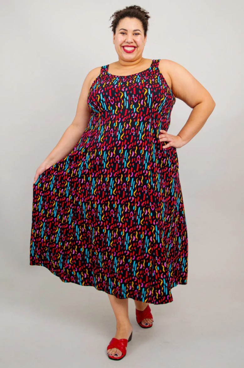 Vestido Blue Sky Shauna, maxi lino bambú