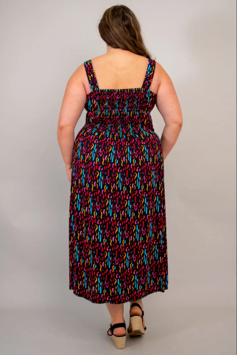 Vestido Blue Sky Shauna, maxi lino bambú