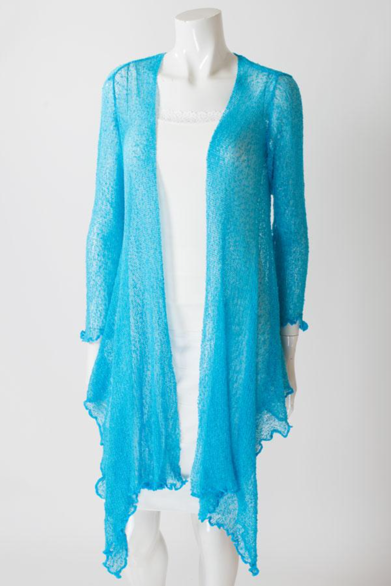 Blue Sky cardigan, long mesh shrug (6 colors)