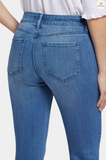 NYDJ Marilyn jeans rectos (talle medio, cremallera) tobillo isla azul