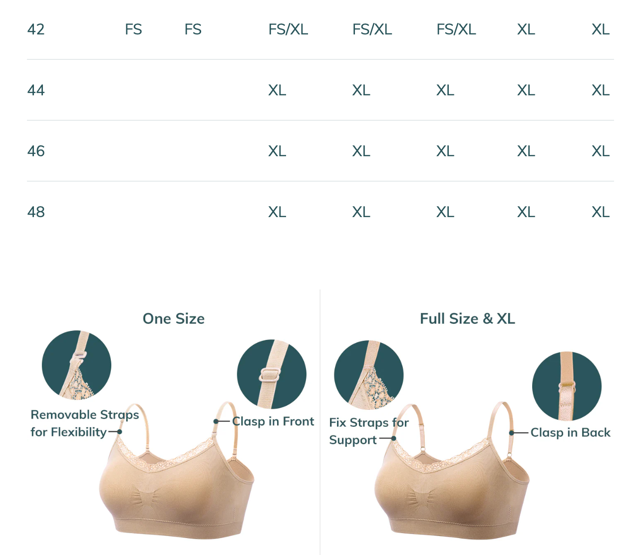 Coobie bra, 9042 v-neck lace-trim XL