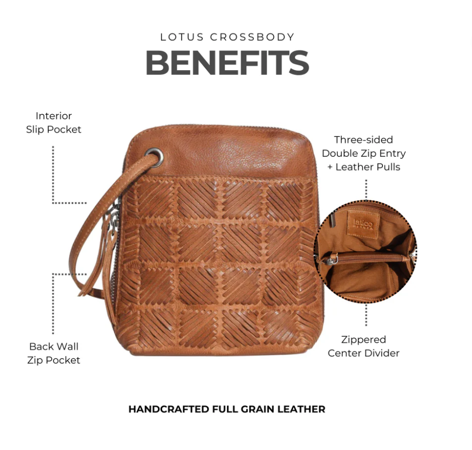 Latico leather purse, Lotus crossbody