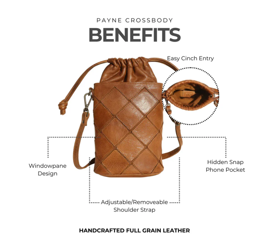 Latico leather purse, Payne crossbody