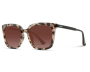 WMP Madison polarized sunglasses, blush pink tortoise/gradient brown