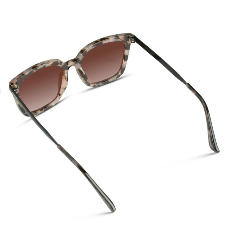 WMP Madison polarized sunglasses, blush pink tortoise/gradient brown