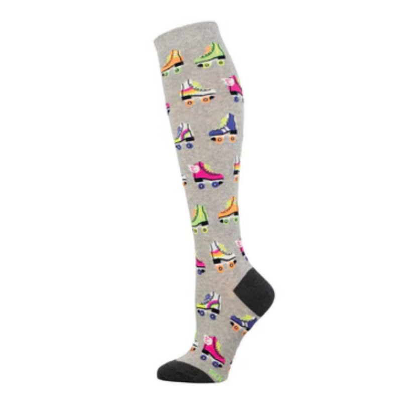 Calcetines hasta la rodilla de algodón con gráfico Socksmith, talla para mujer