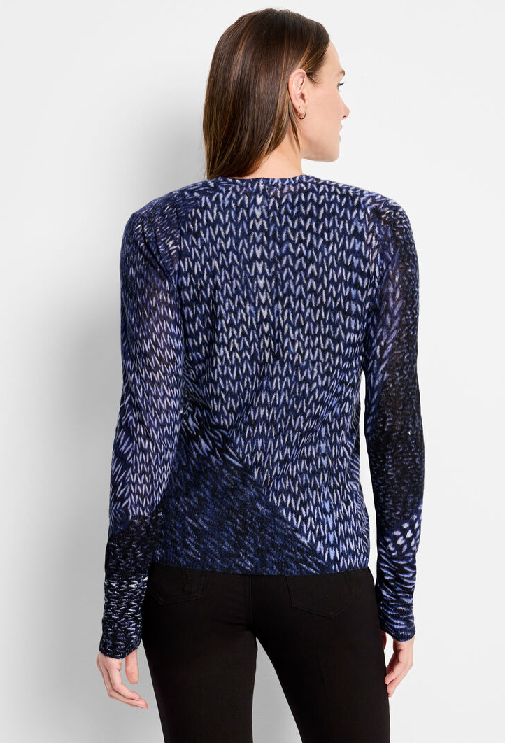 Nic + Zoe cardigan, 4-way Indigo Dash