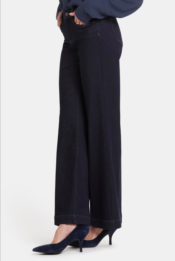 NYDJ Teresa wide leg jeans (mid-rise, zip), magical wash