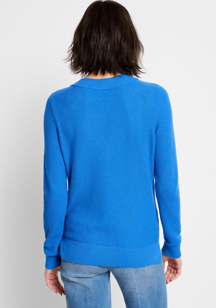 Nic + Zoe sweater 241168, waffle stitch v-neck (2 colors)
