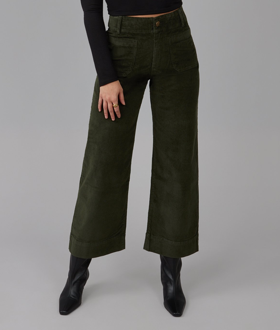 Lola Colette corduroy, high-rise wide-leg (2 colors)
